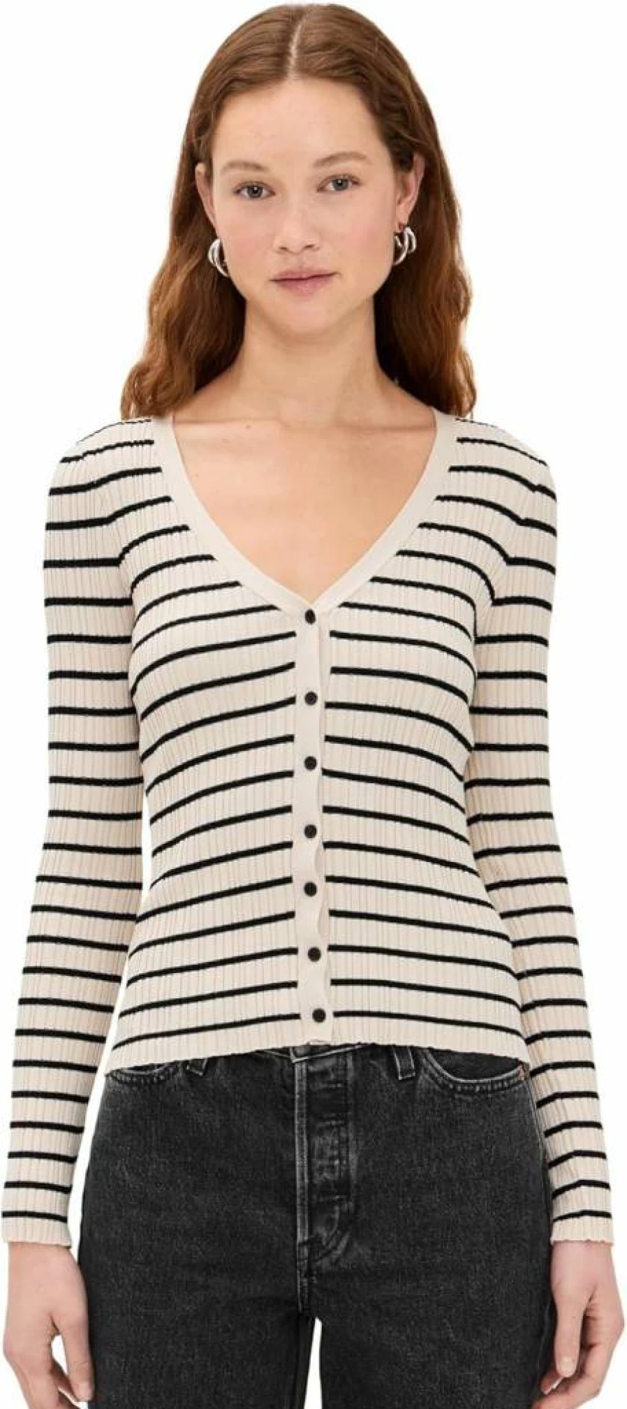 Z SUPPLY Women's Jordana Striped Knit Sweater - Soft Casual Long Sleeve Pullover