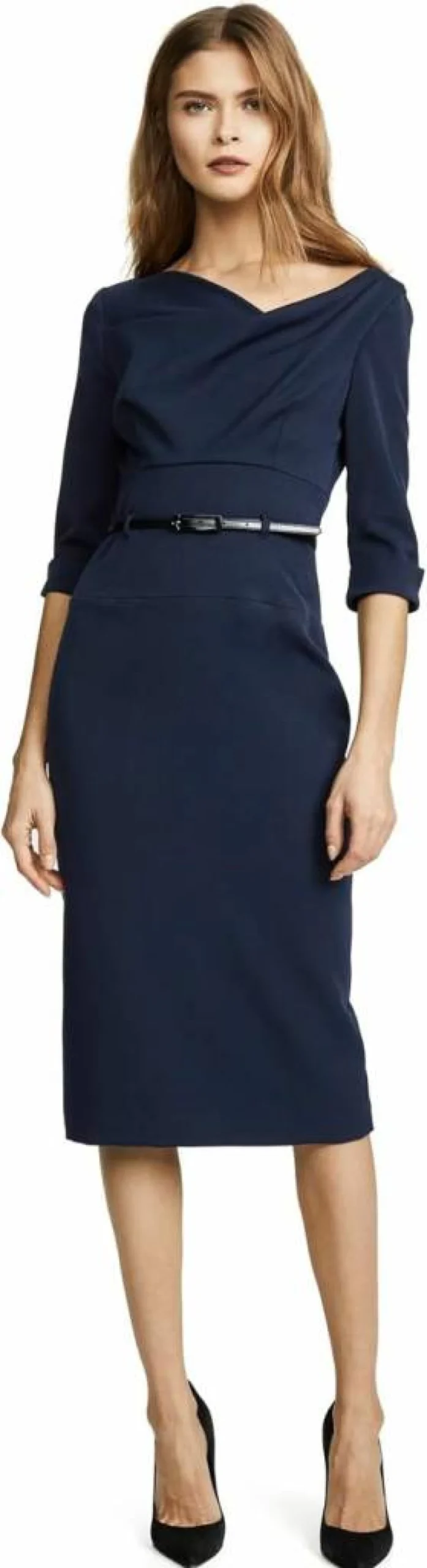 Black Halo Women's Jackie O 3/4 Sleeve Dress - Classic Elegant Style