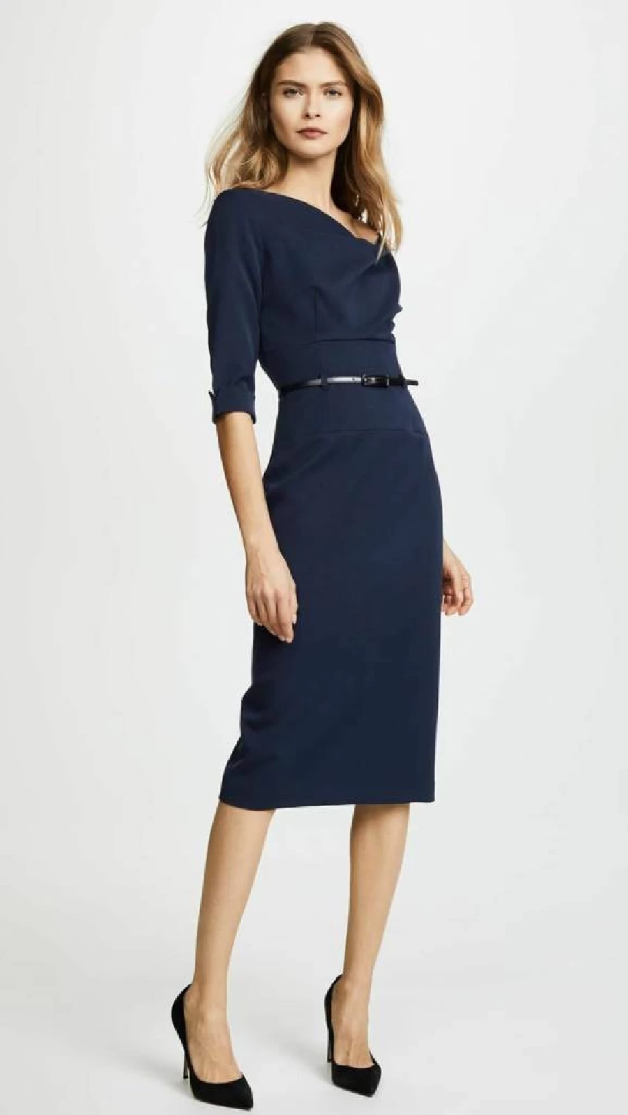 Black Halo Women's Jackie O 3/4 Sleeve Dress - Classic Elegant Style