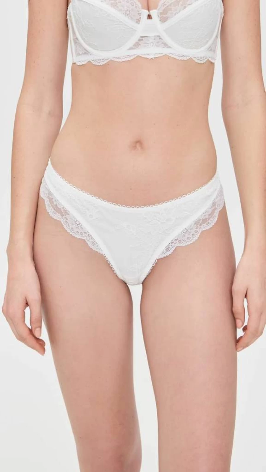 KAE THE LABEL Women's Arabella Thong - High-Waisted Lace Underwear for Comfort & Style