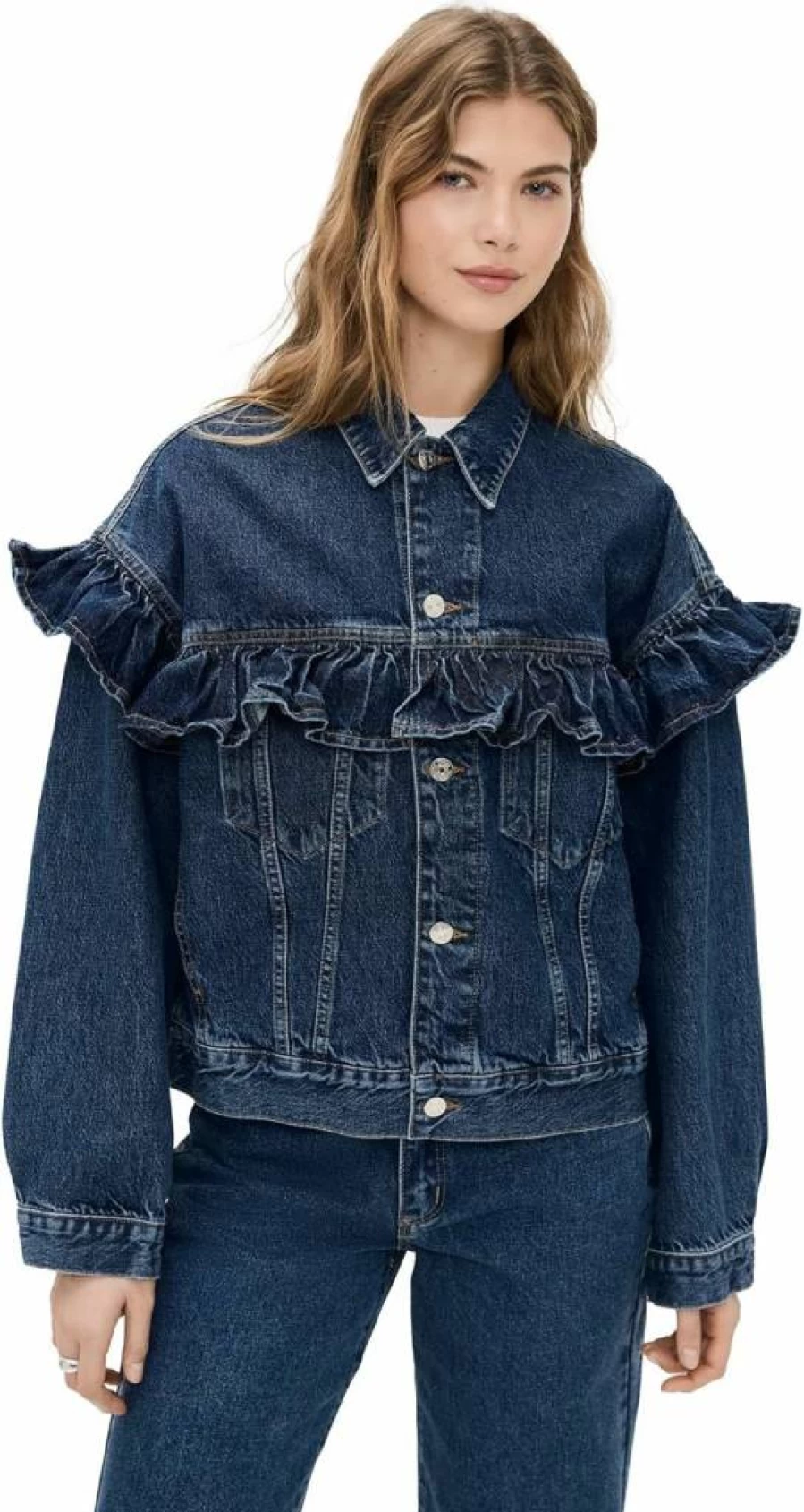FRAME Women's Ruffle Jacket - Stylish Designer Coat for Women