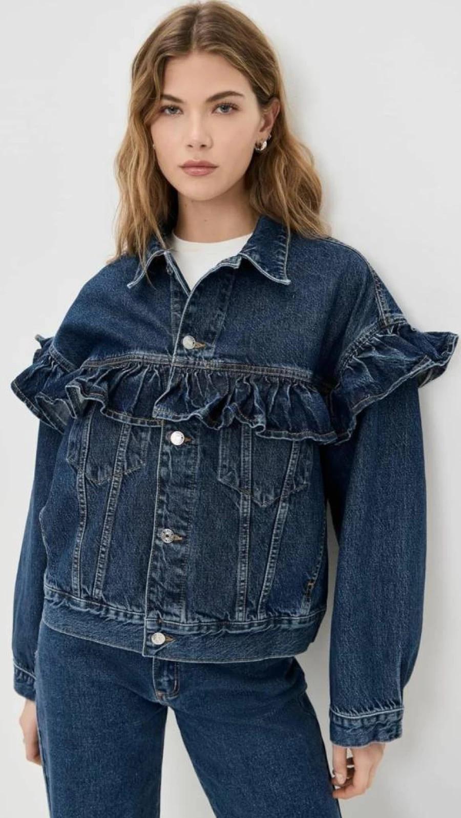 FRAME Women's Ruffle Jacket - Stylish Designer Coat for Women