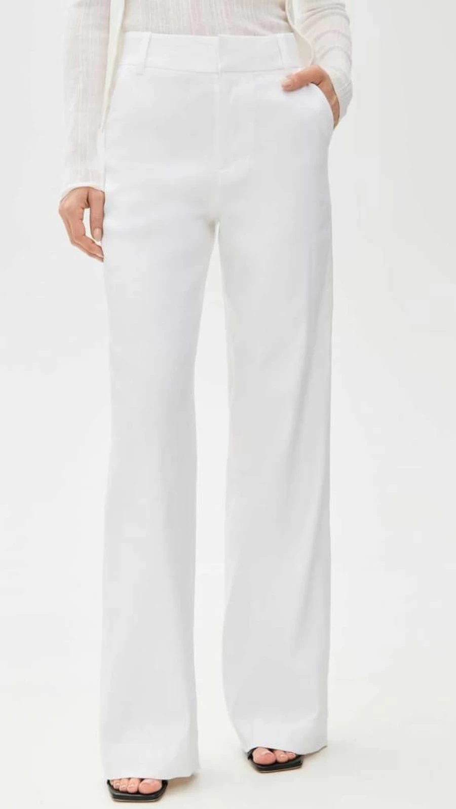 Favorite Daughter Women's The Jones Linen Wide Leg Pants - High Waisted Summer Casual Trousers