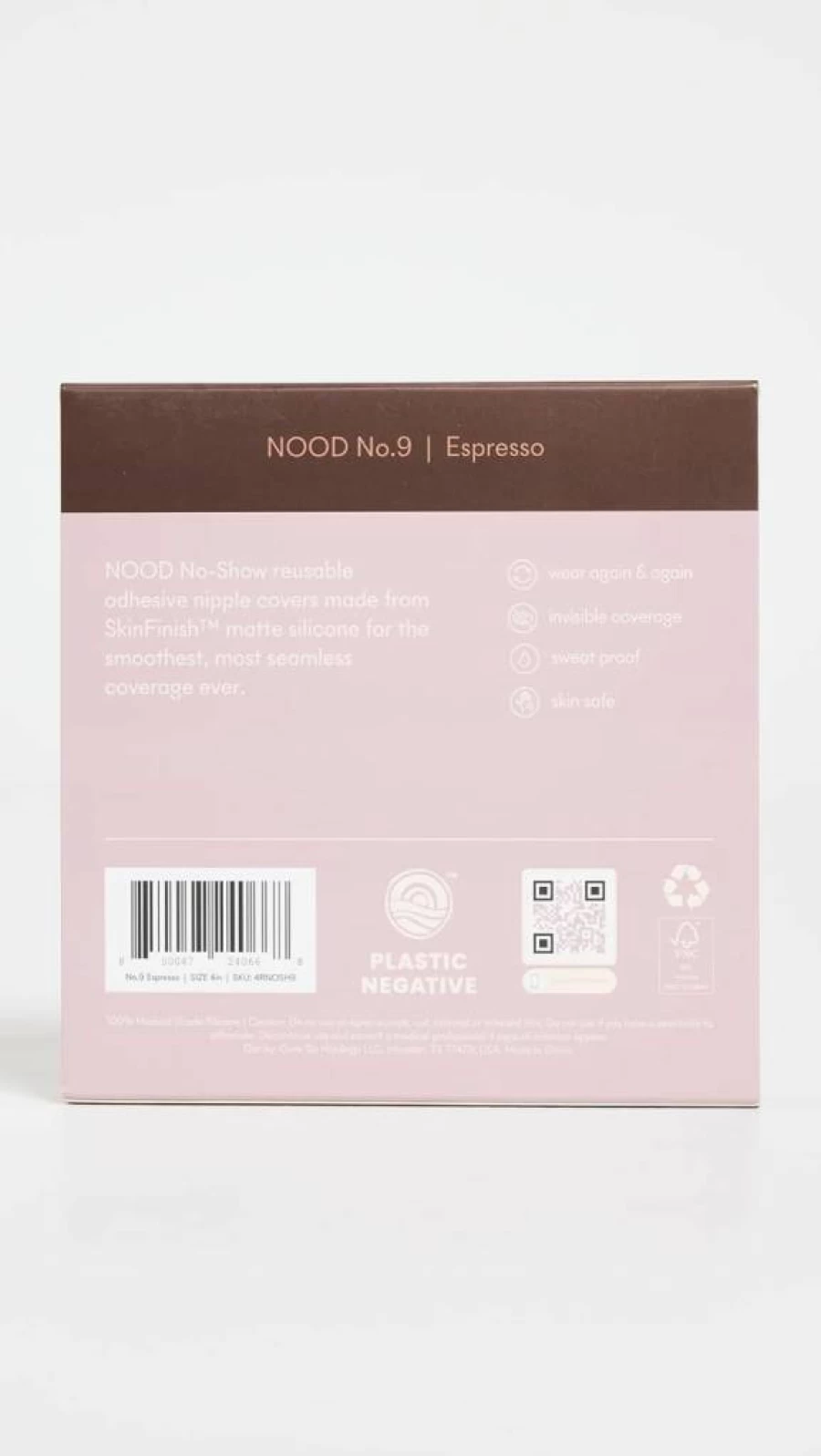 NOOD Women's No Show Adhesive Nipple Covers - Invisible, Reusable Pasties (Size 4)