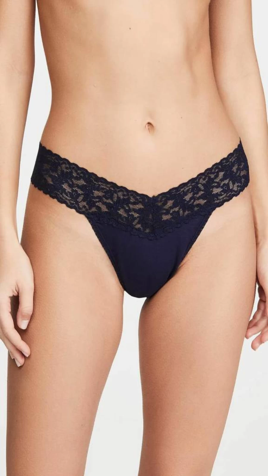 Hanky Panky Original Rise Thong - Supima Cotton Underwear for Women, One Size Fits 4-14