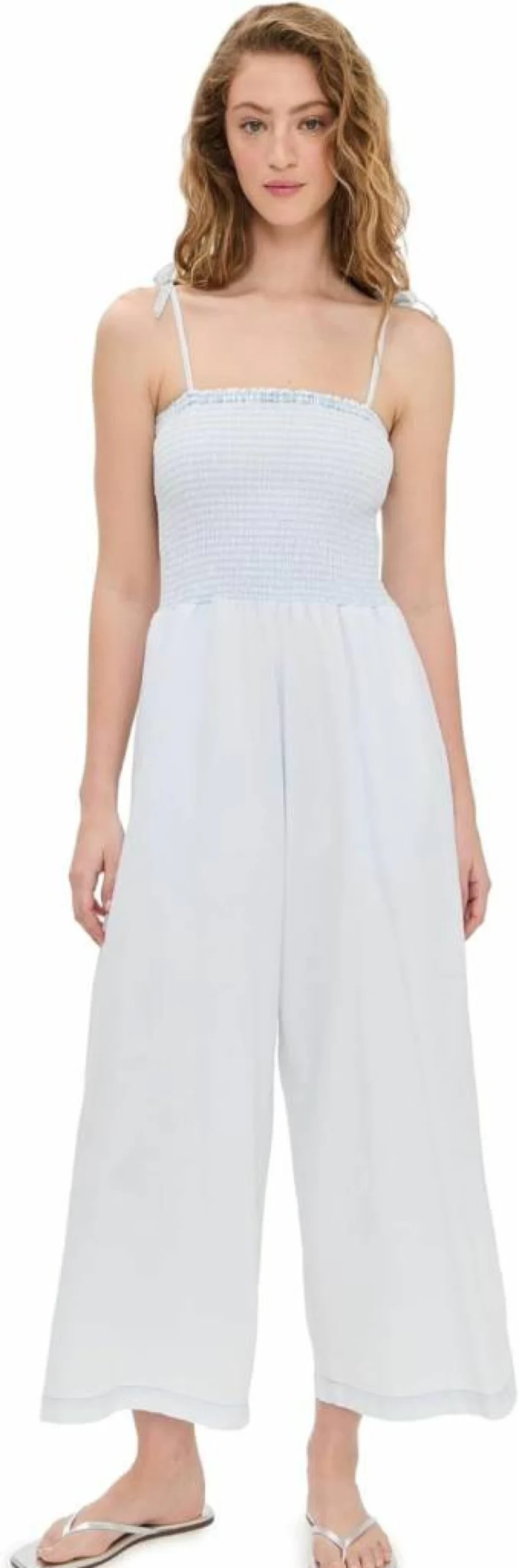 Splendid Women's Indigo Striped Jumpsuit - Casual Comfort Romper with Pockets