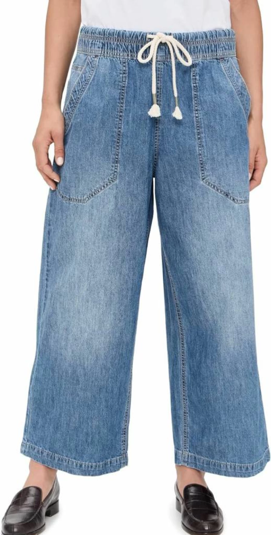 Free Women's Easy Peasy Pull-On Jeans by Free People | Comfort Stretch Denim Pants