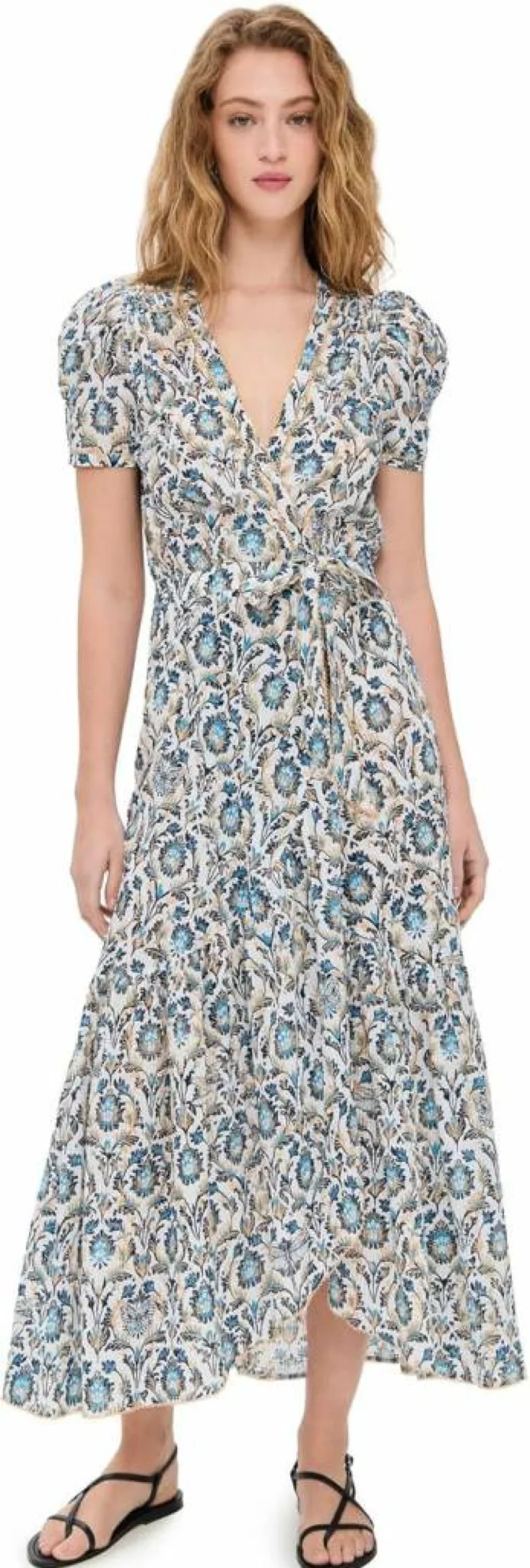 Poupette St Barth Women's Striped Long Baba Dress - Bohemian Beachwear & Casual Elegance
