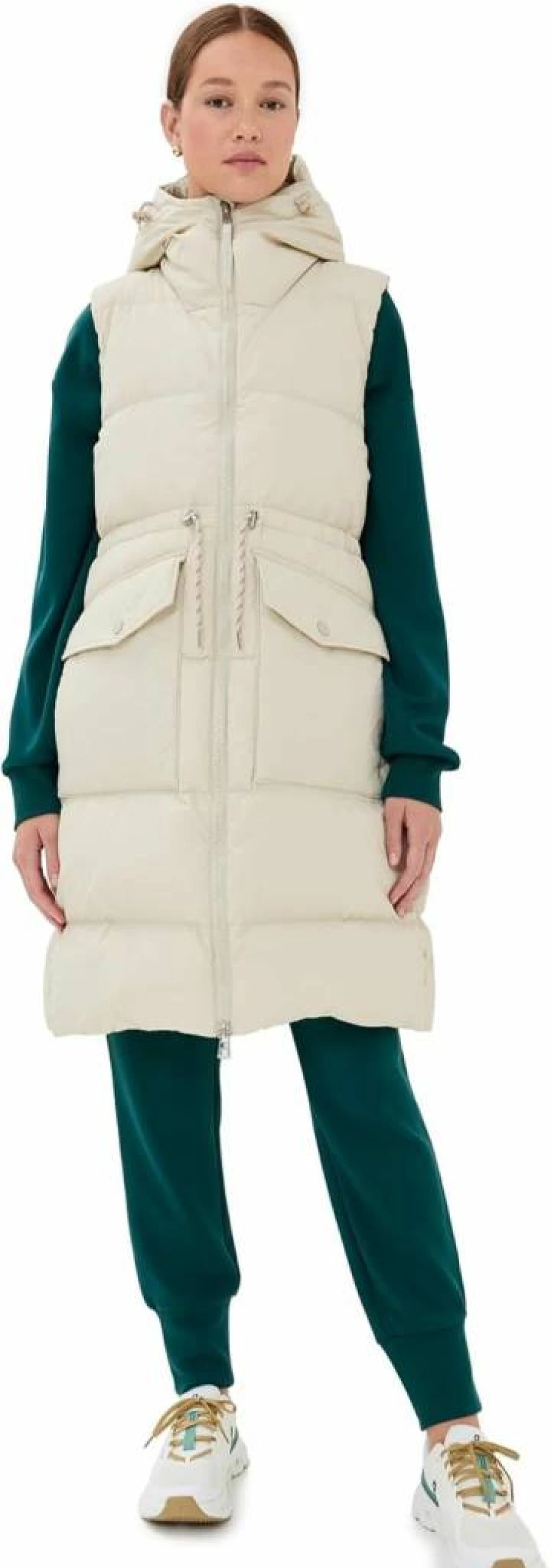 Varley Women's Irving Long Down Vest Lightweight Warm Winter Gilet