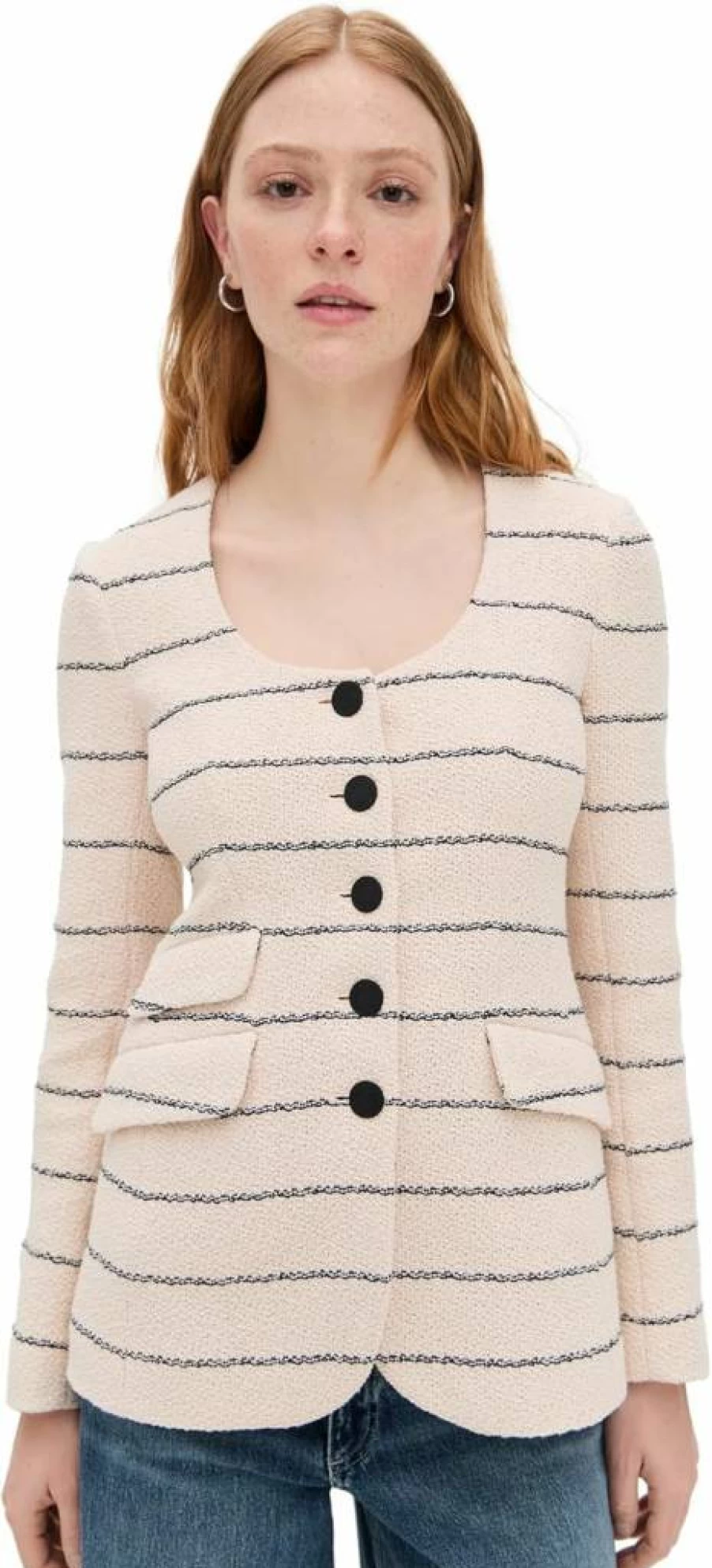 Rag & Bone Women's Roslyn Tweed Blazer Jacket - Classic Fit Tailored Coat for Women