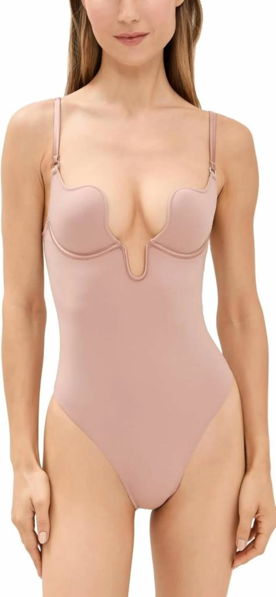 Fleur du Mal Women's Stretch U-Plunge Bodysuit - Micro Leotard Style