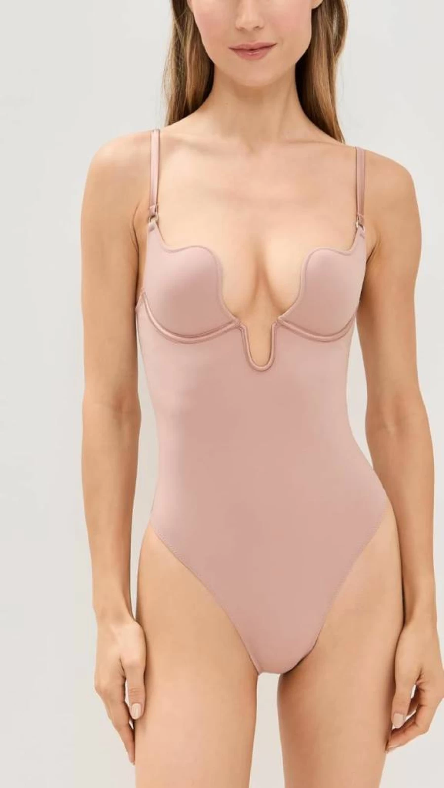 Fleur du Mal Women's Stretch U-Plunge Bodysuit - Micro Leotard Style