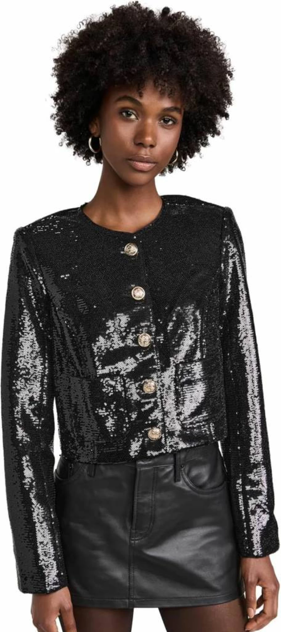 Cinq a Sept Women's Sequin Randi Jacket | Glamorous Embellished Blazer for Evening Wear