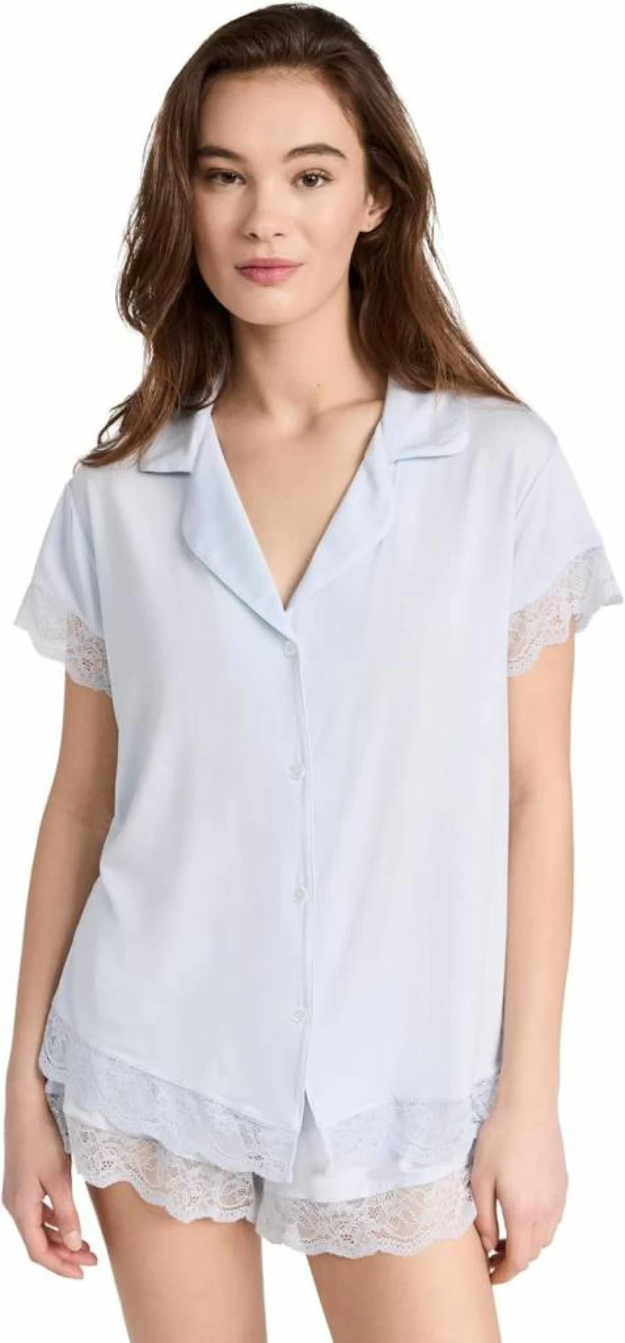 Eberjey Malou Lace Women's Pajama Shorts Set - Comfortable Sleepwear & Lounge Shorts