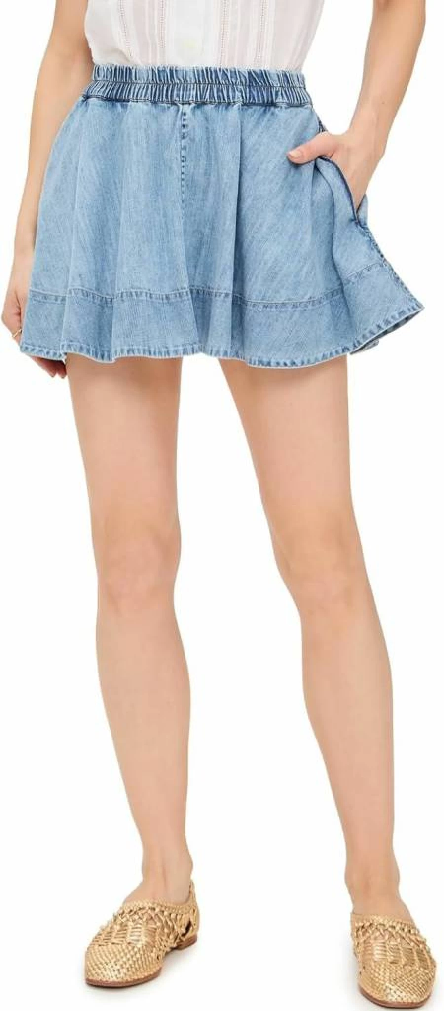 Suzie Kondi Women's Lina Mini Circle Skirt - Flowy A-Line High Waist Summer Skirt
