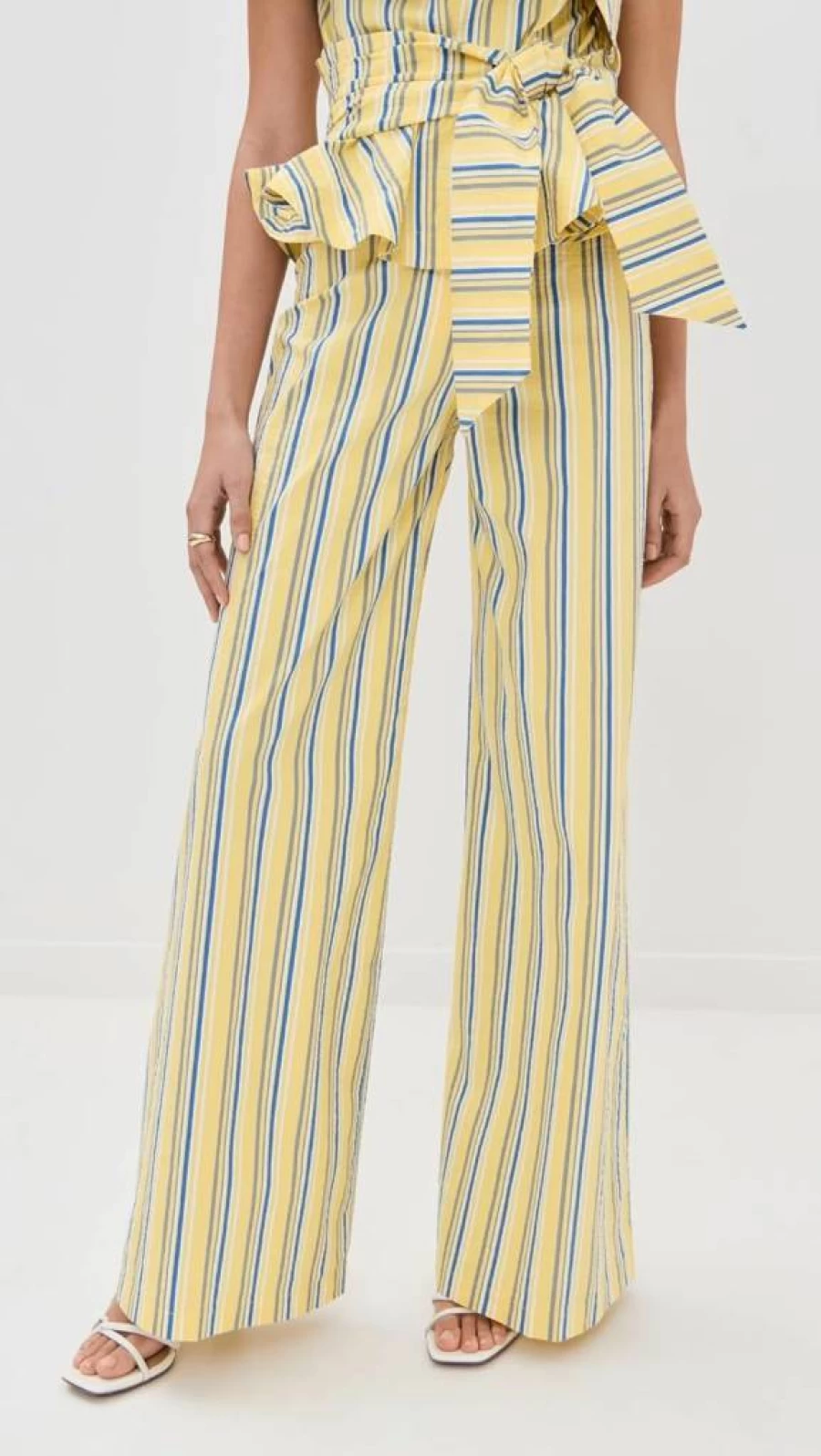 Stella Jean Women's Striped High-Waisted Trousers - Elegant Casual Palazzo Pants