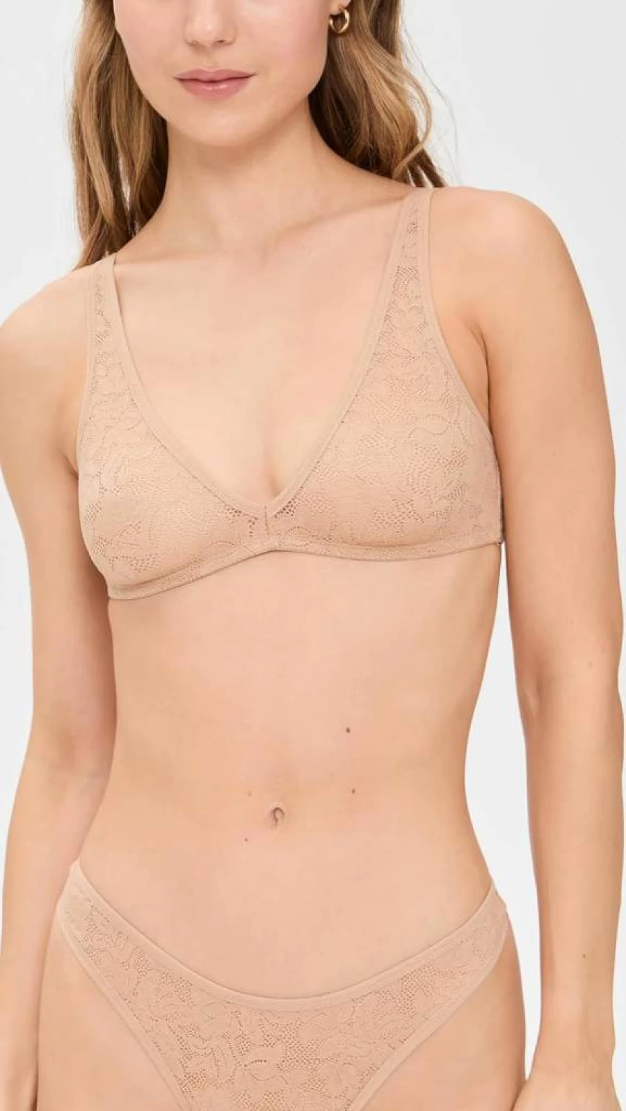Eberjey Women's Lace Plunge Bralette - Soft Stretch Comfort Wireless Bra