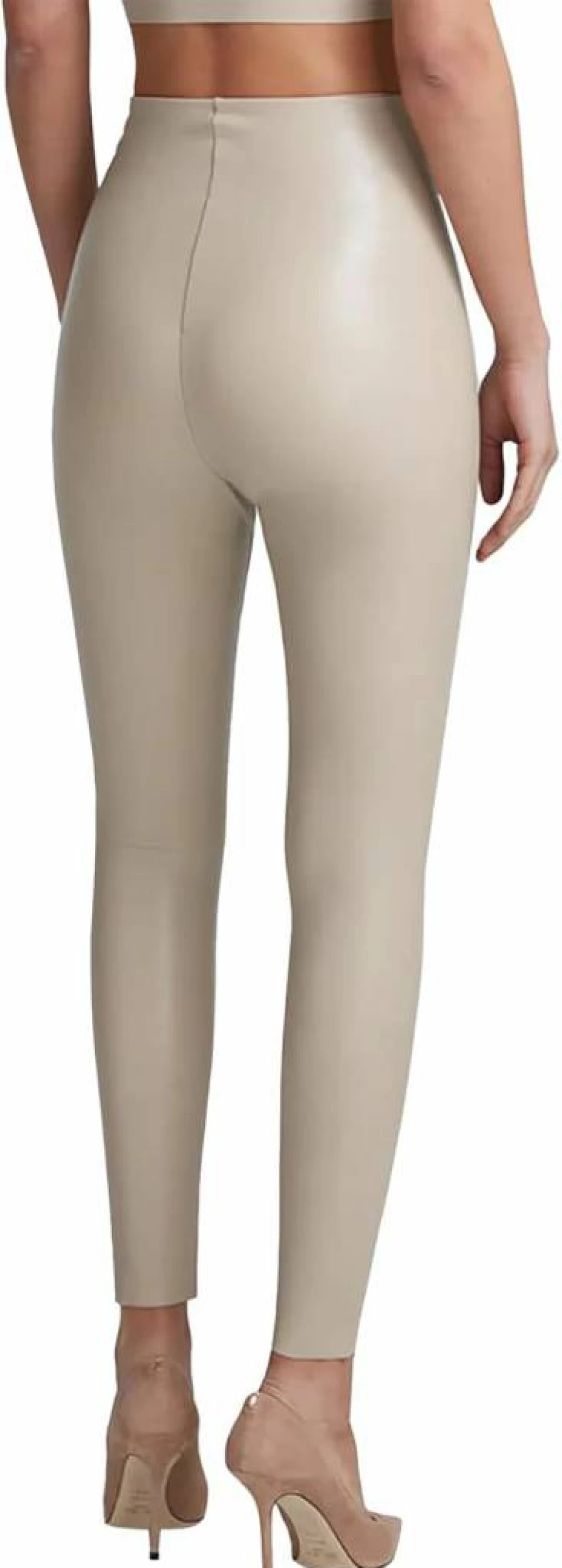 Commando Faux Leather Leggings for Women - High Waist Sculpting, Soft & Stretchy, Raw Edge Design, Machine Washable, Shape & Color Retention