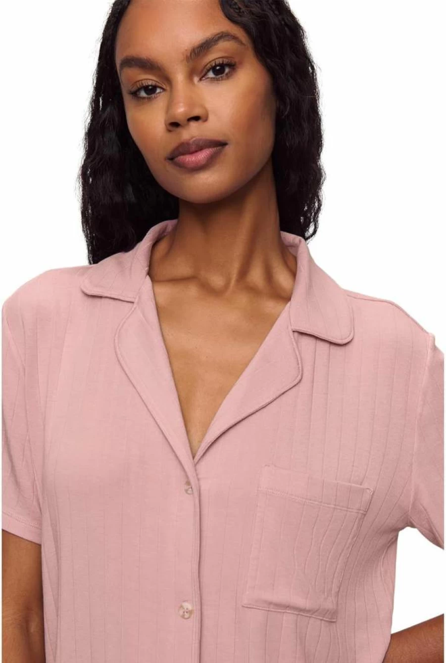 Eberjey Women's Gisele Rib Relaxed Shorts Pajama Set - Comfortable Sleepwear for Women