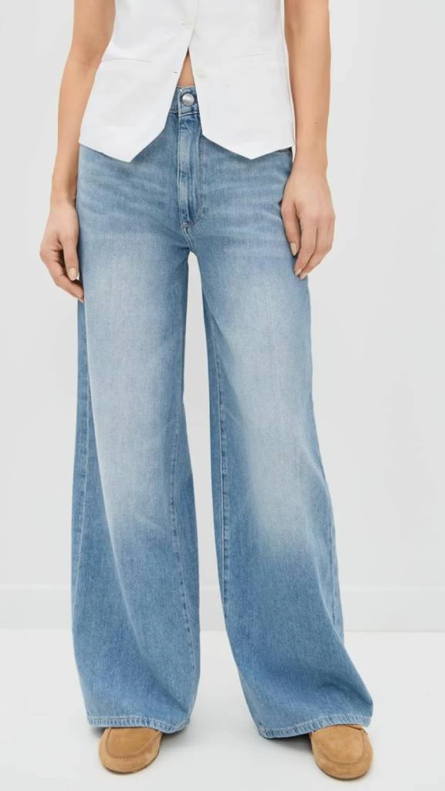 DL1961 Women's Aura Hepburn High Rise Wide Leg Jeans | Sustainable Denim