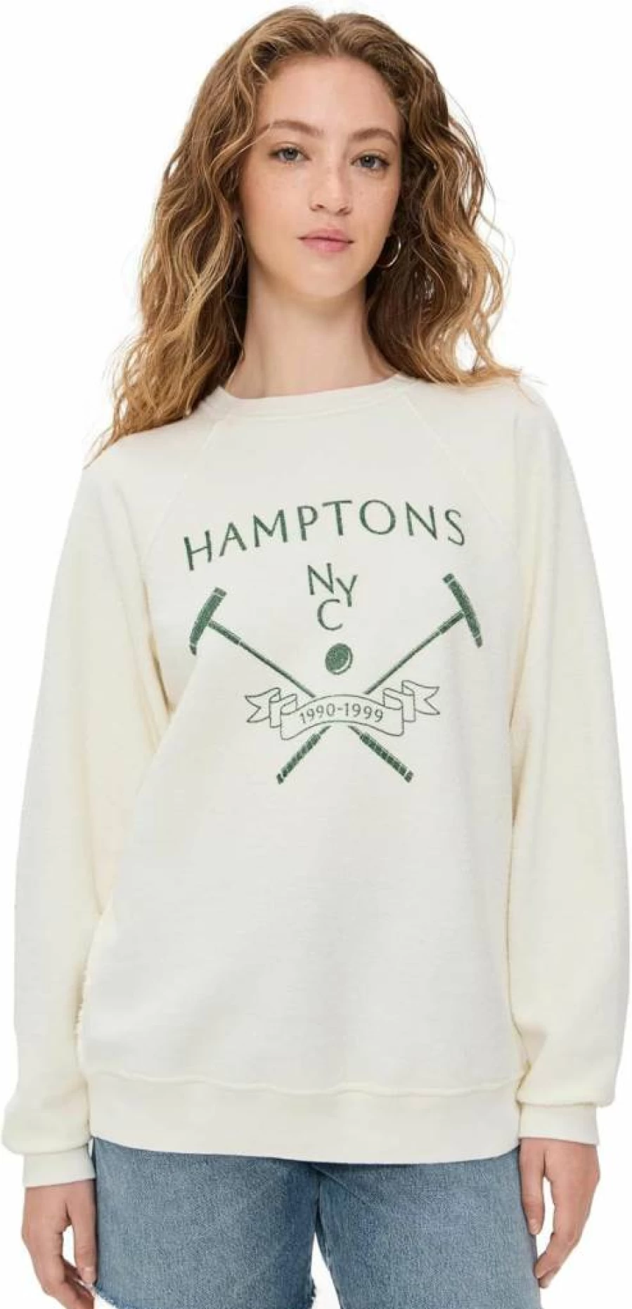 Original Retro Brand Women's Hamptons Inside Out Fleece Sweatshirt - Cozy Fleece Pullover for Women