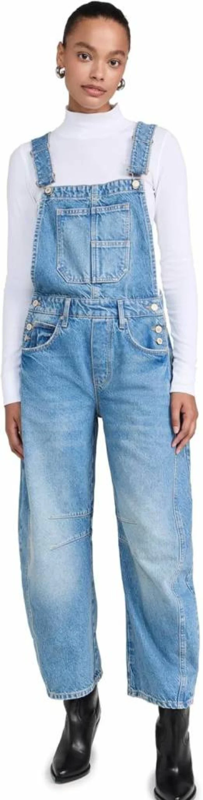 Free Women's Lucky You Denim Overalls by Free People - Stylish & Comfortable Jumpsuit for Everyday Wear