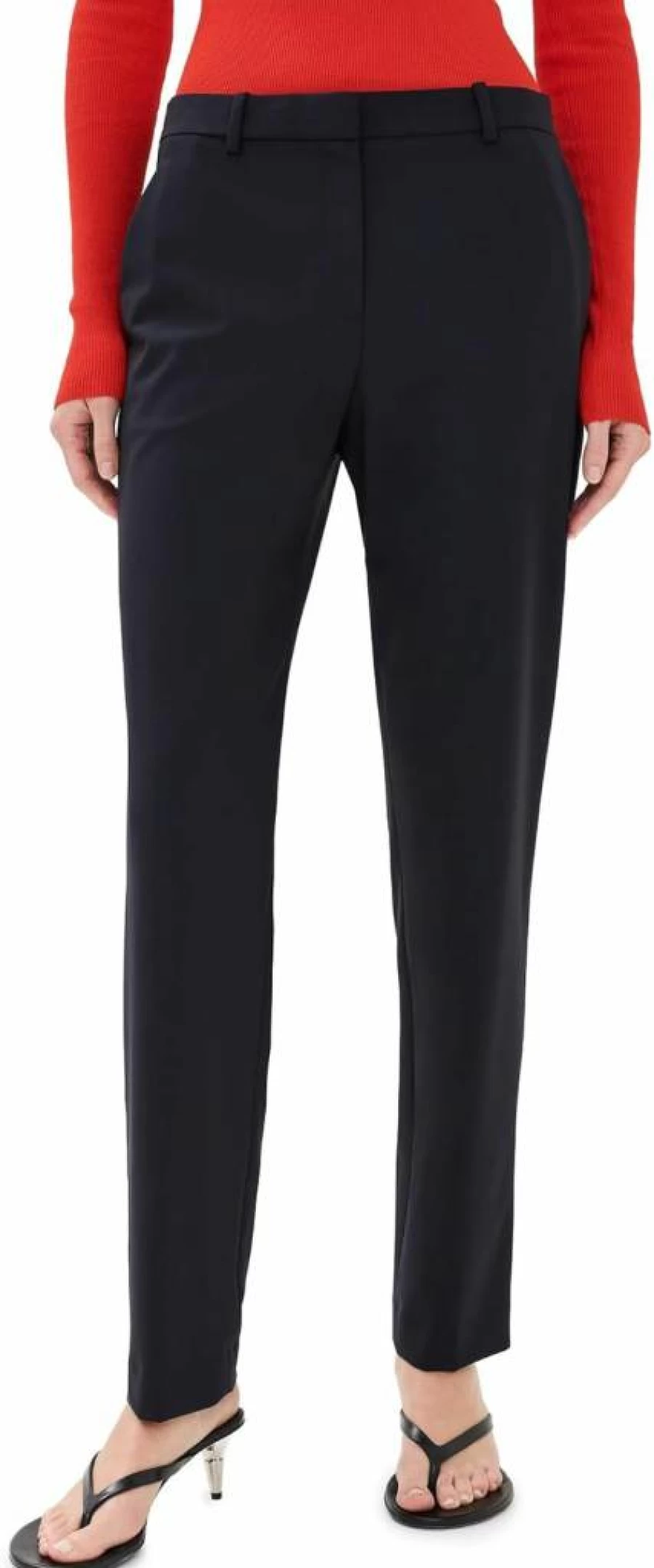 Theory Women's Treeca Full-Length Trousers - Classic Tailored Pants for Professional Wardrobe