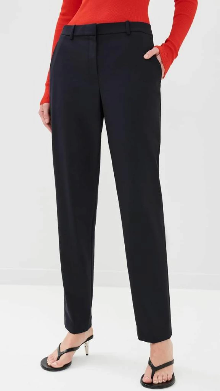 Theory Women's Treeca Full-Length Trousers - Classic Tailored Pants for Professional Wardrobe