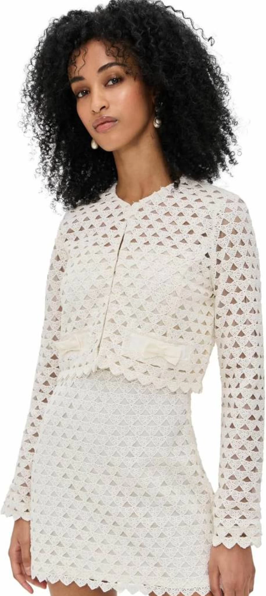 LOVESHACKFANCY Women's Alaya Jacket - Boho Chic Outerwear for Women