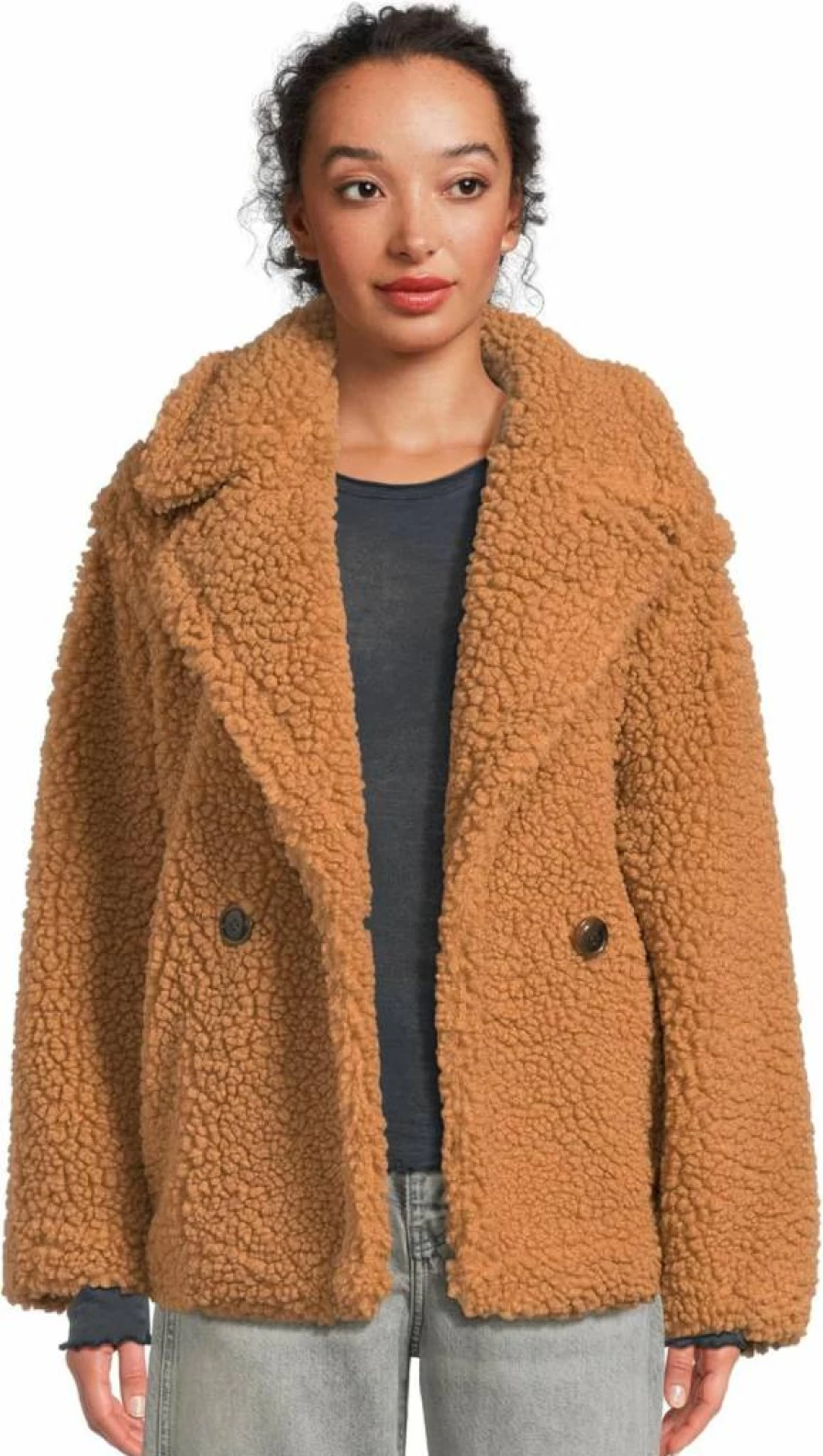 UGG Women's Gertrude Short Teddy Coat - Cozy Winter Outerwear