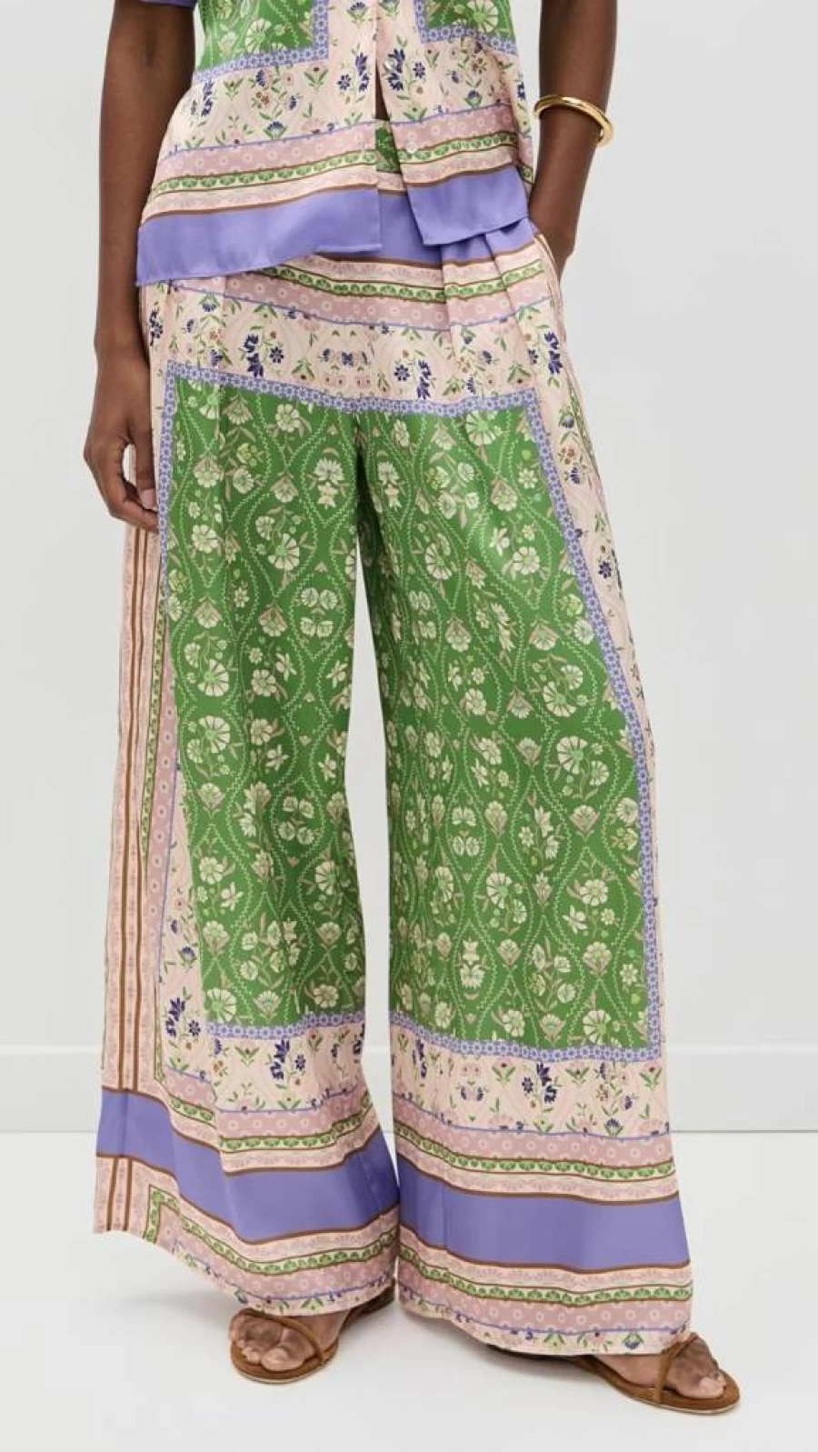 Misa Women's Selena High-Waisted Wide-Leg Pants - Comfortable Stretch Fabric for Casual & Office Wear