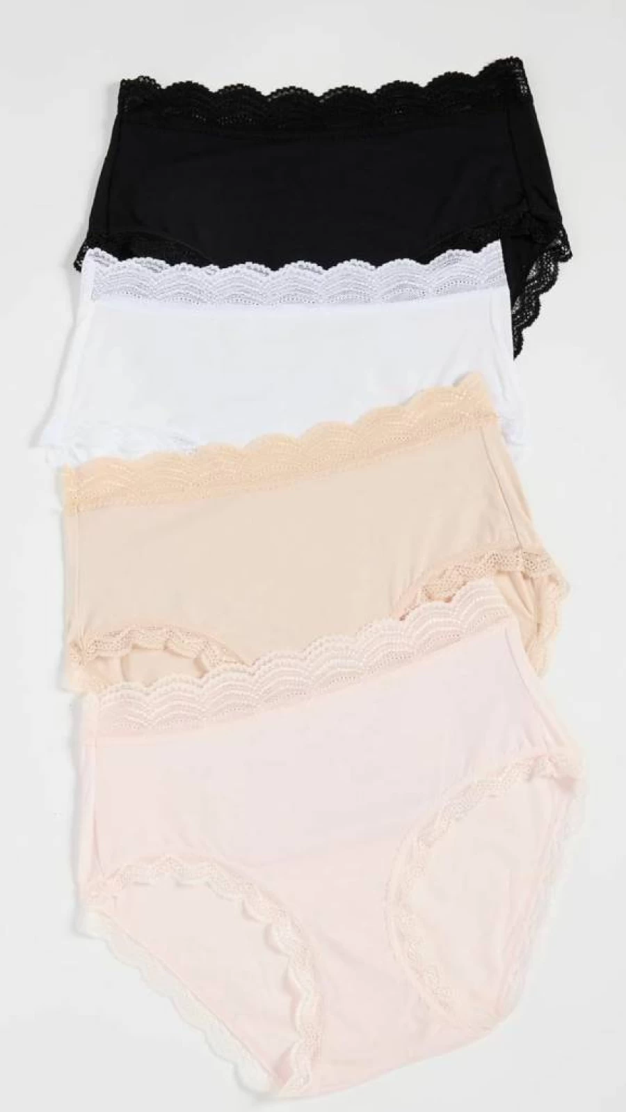 Stripe & Stare Women's High Rise Cotton Knickers 4-Pack - Soft Breathable Underwear Multipack