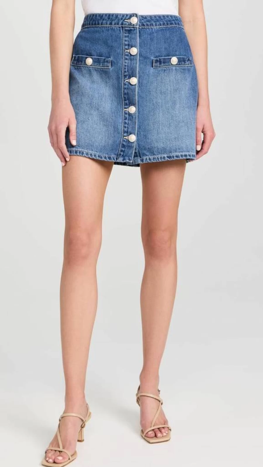 L'AGENCE Women's Kris Mini Skirt | High-Quality Designer Denim Skirt | Fashionable & Stylish