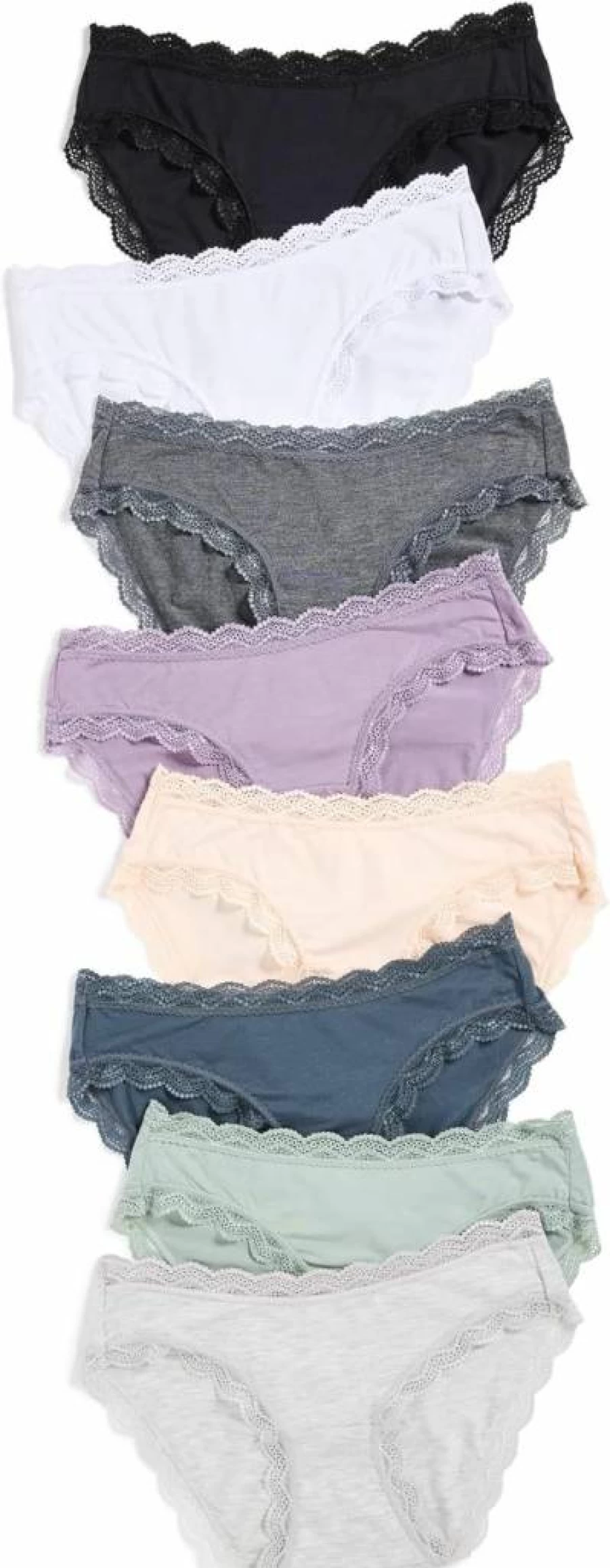 Stripe & Stare Women's Soft Cotton 8-Pack Knickers | Breathable & Comfortable Underwear