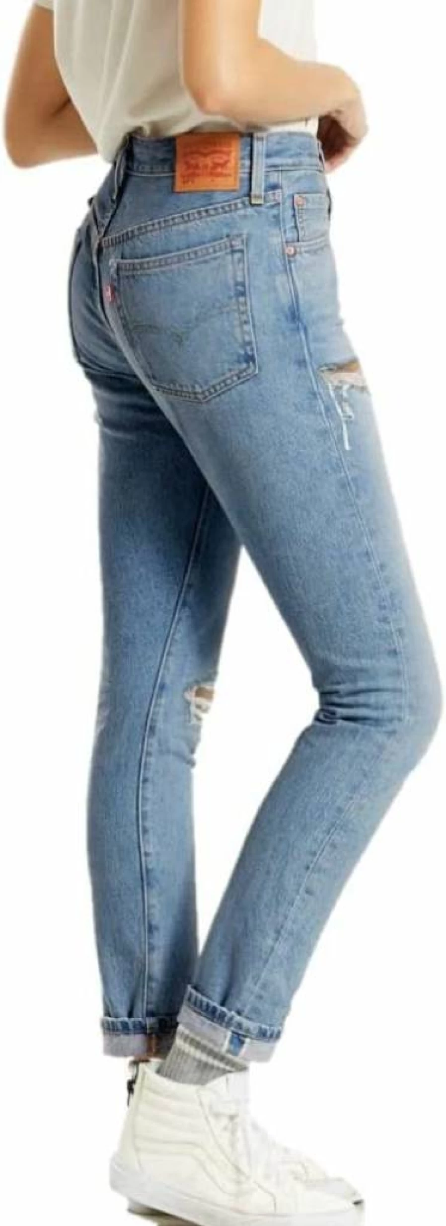 Levi's Women's 501 Skinny Jeans - Premium High Waist Stretch Denim Pants for Women