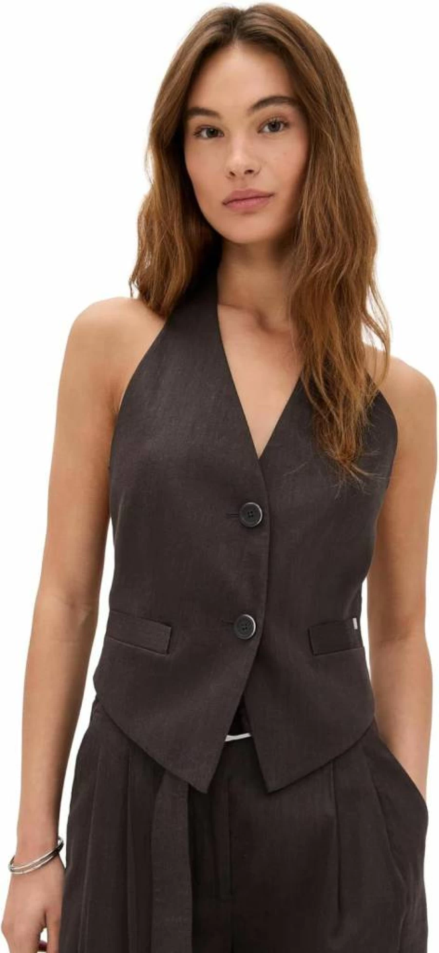 Helmut Lang Women's Halter Neck Vest - Sleek Designer Top for Fashion-Forward Style