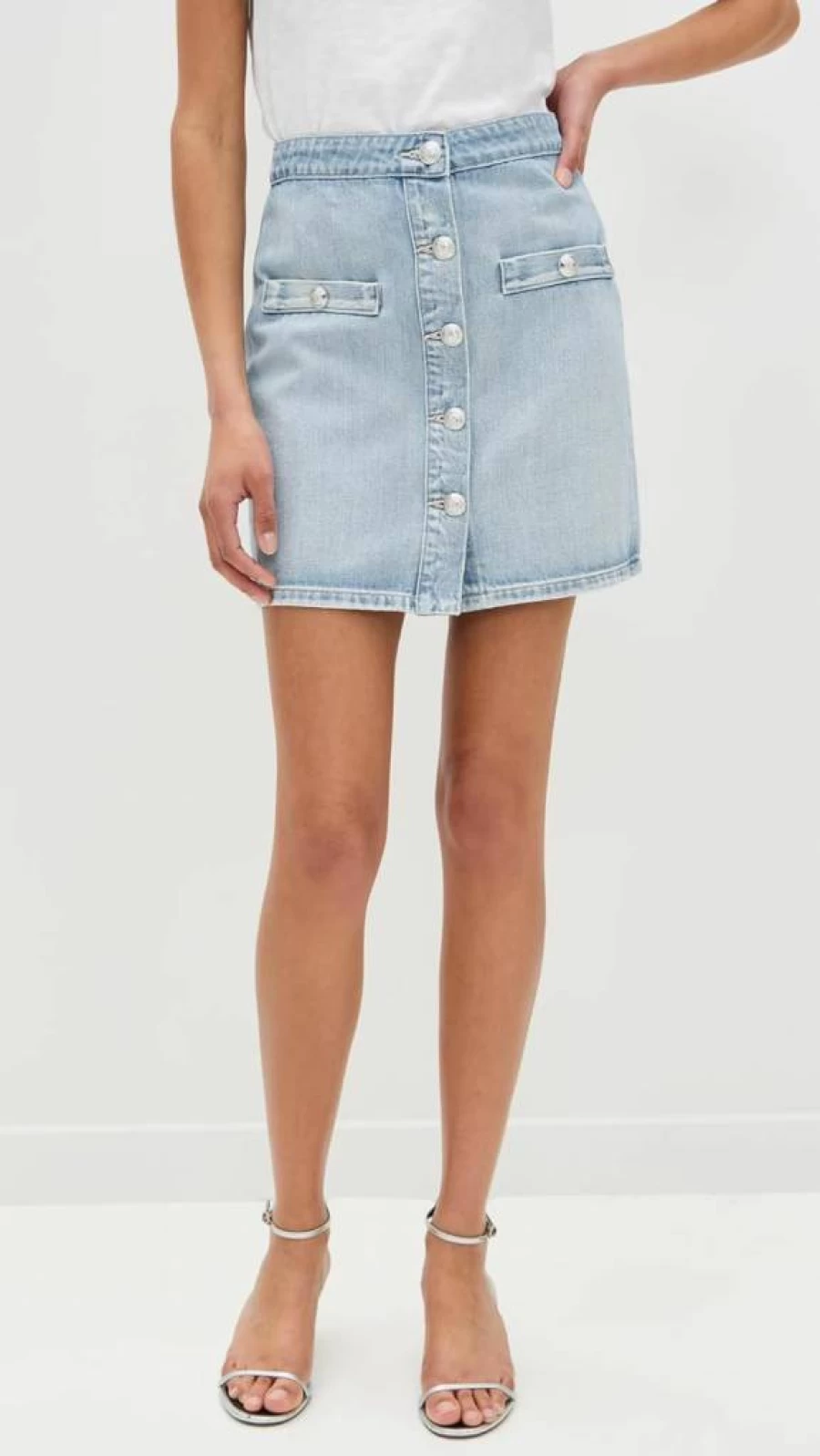 L'AGENCE Women's Kris Mini Skirt with Button Front | Stylish & Fashionable
