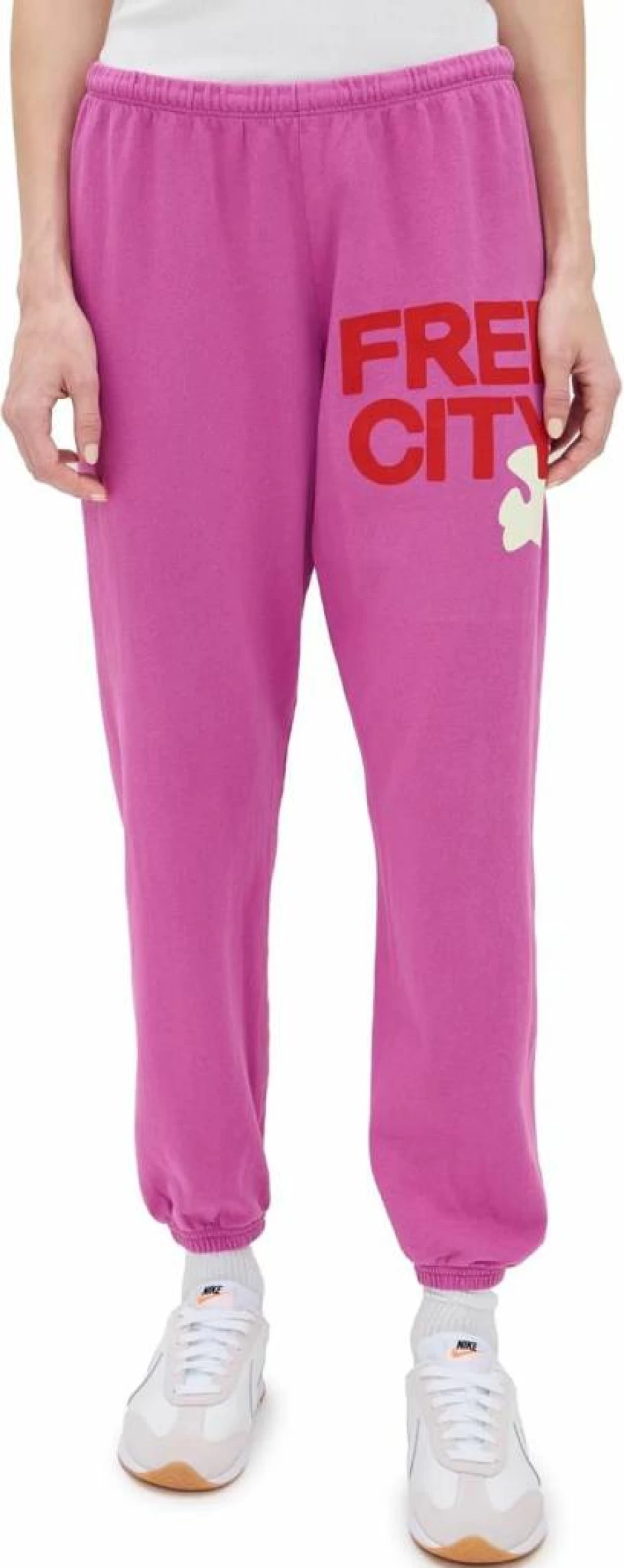 FREECITY Women's High-Waisted Loose Fit Sweatpants - Soft Casual Joggers for Comfort & Style