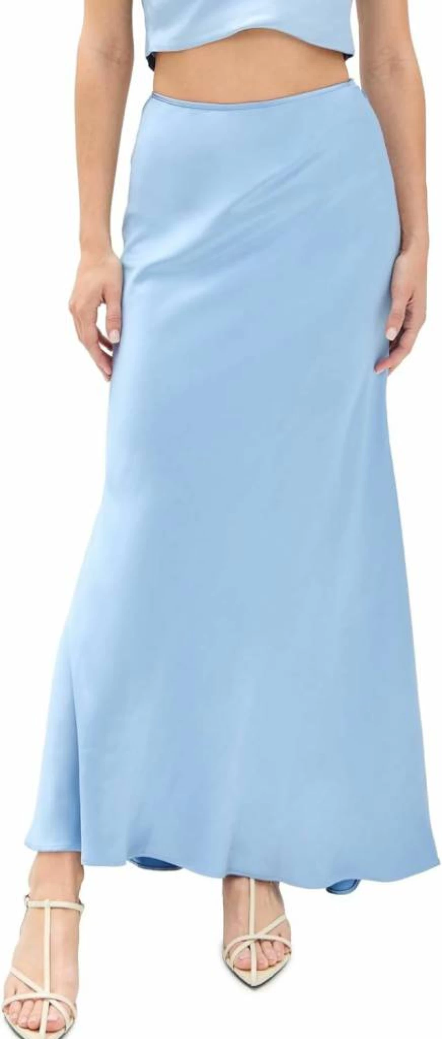 Bardot Women's Monroe High-Waisted Satin Maxi Skirt - Elegant Evening Party Dress