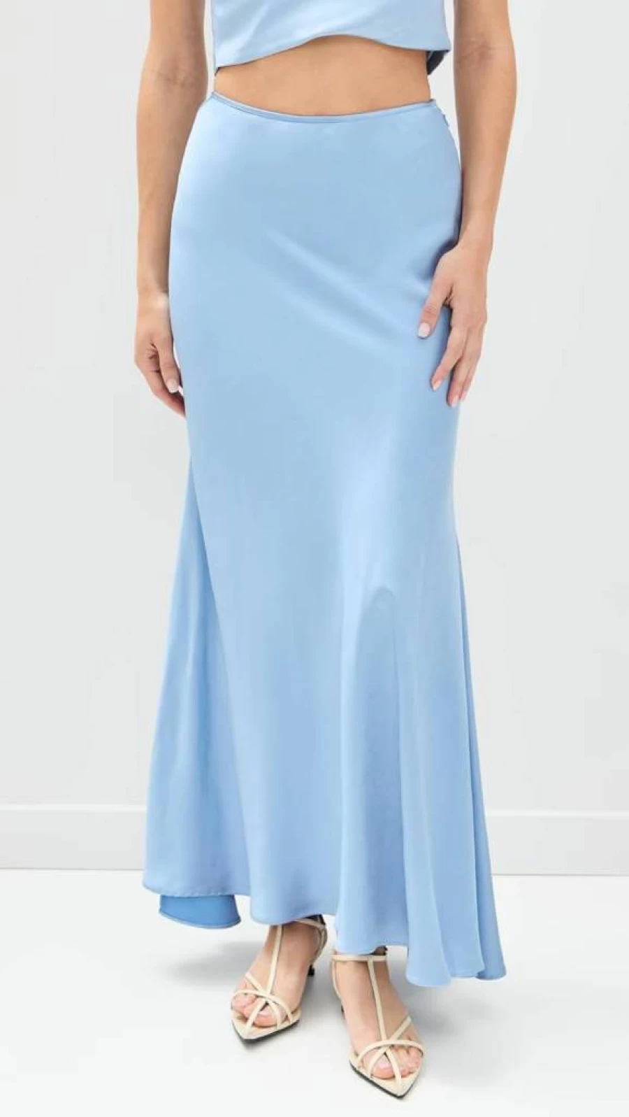 Bardot Women's Monroe High-Waisted Satin Maxi Skirt - Elegant Evening Party Dress