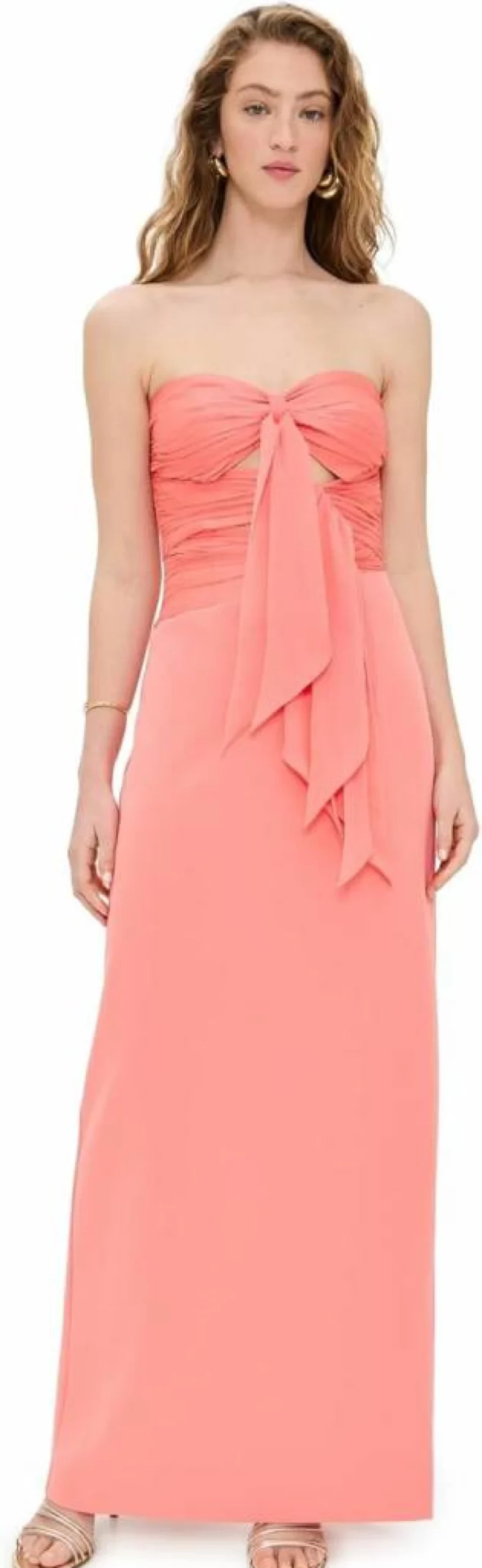 AMUR Women's Diana Cutout Bow Gown - Elegant Evening Dress with Unique Bow Detail
