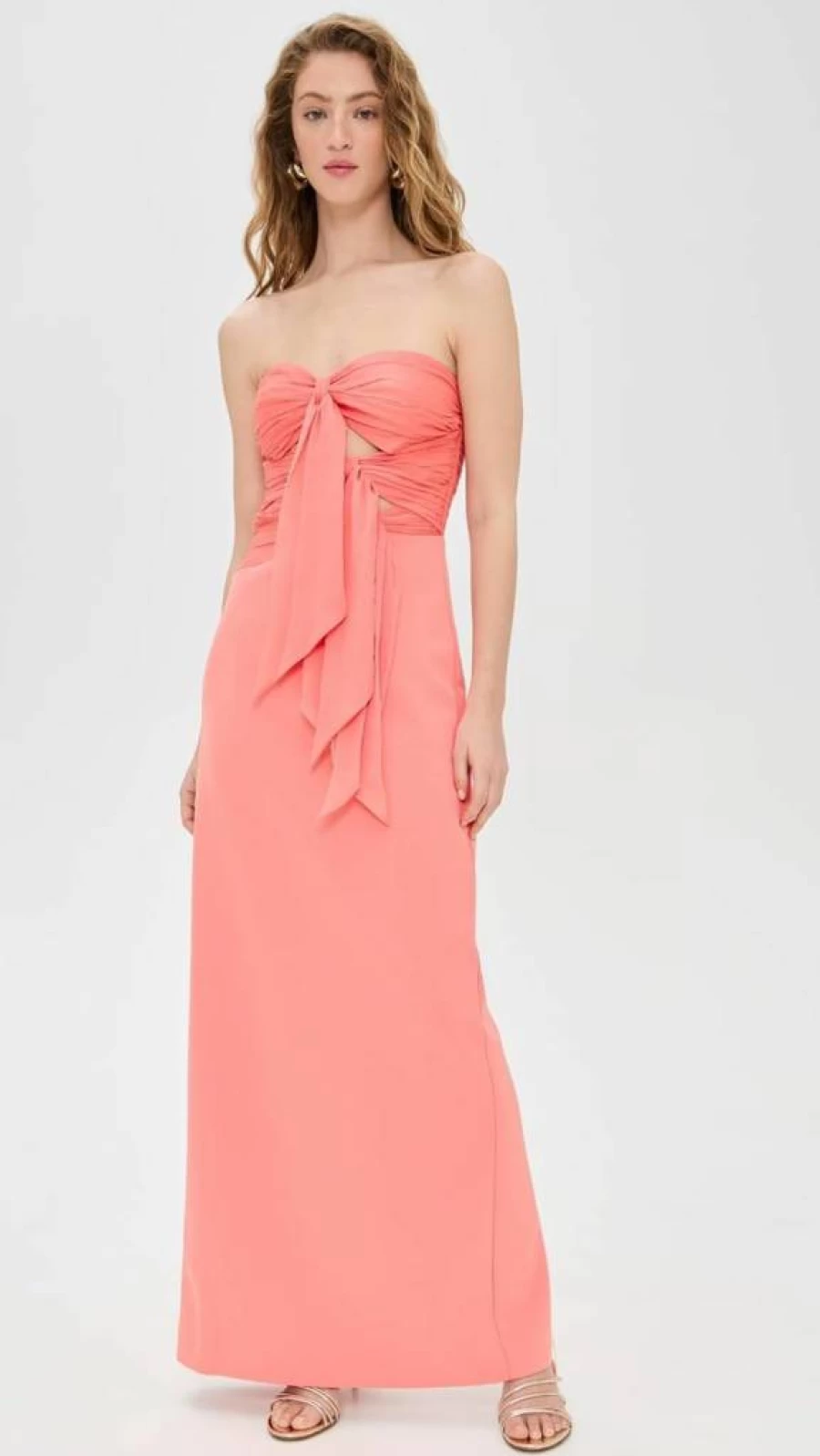 AMUR Women's Diana Cutout Bow Gown - Elegant Evening Dress with Unique Bow Detail