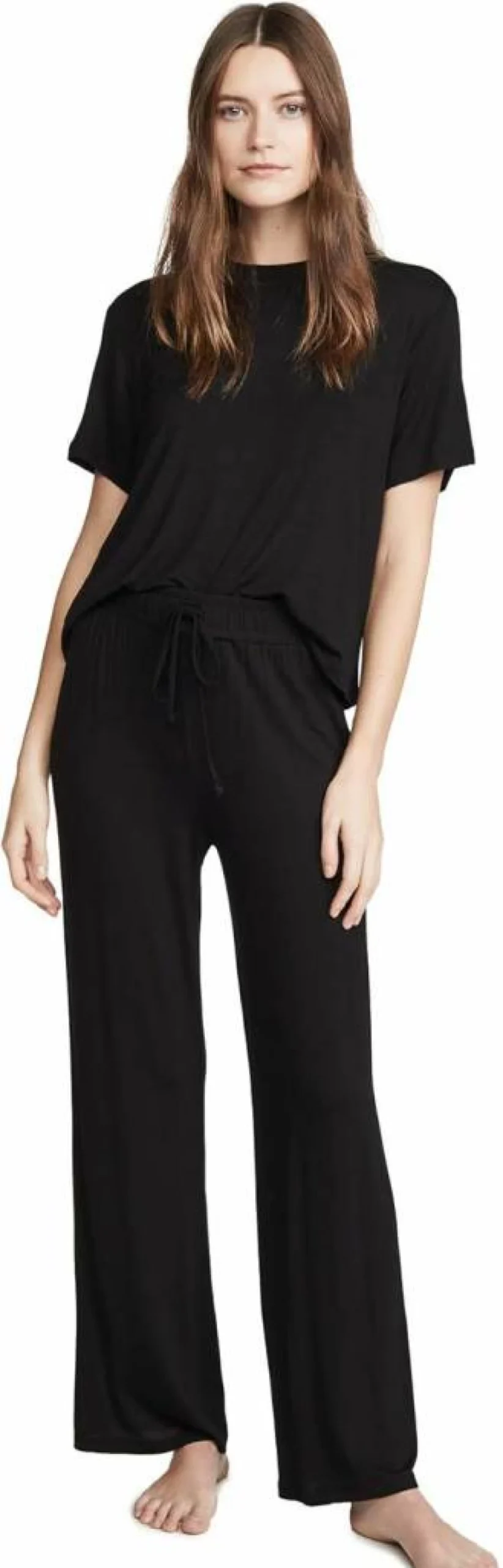Honeydew Intimates Women's All American PJ Set - Soft Sleepwear Pajamas, Black, Medium, Comfortable Loungewear for Women
