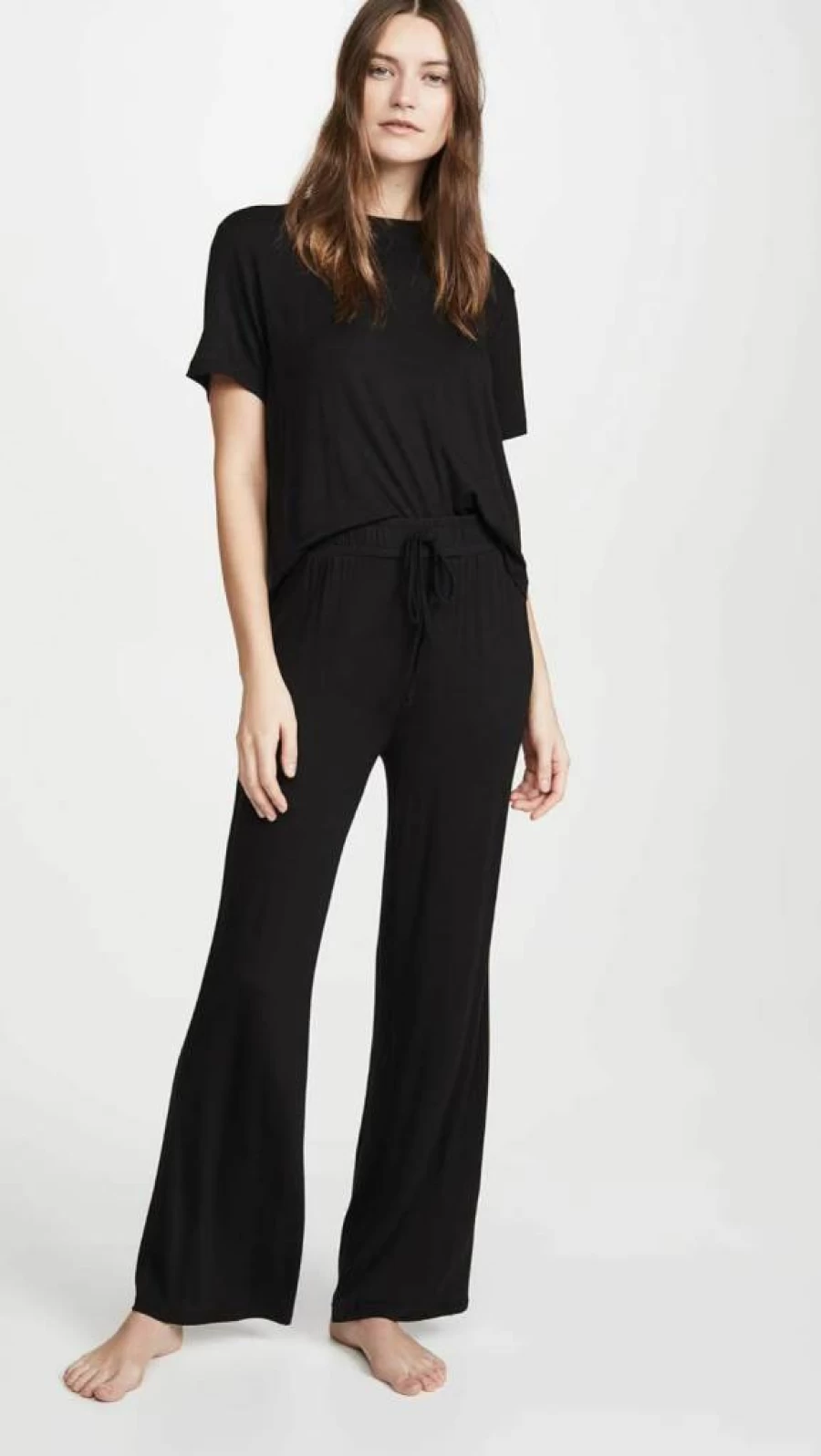 Honeydew Intimates Women's All American PJ Set - Soft Sleepwear Pajamas, Black, Medium, Comfortable Loungewear for Women