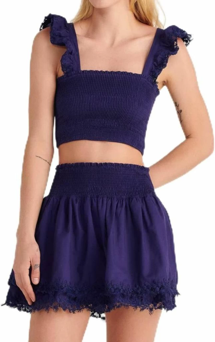 Peixoto Women's Ruffle Mini Skirt - Flirty Flowy Short Skirt for Women