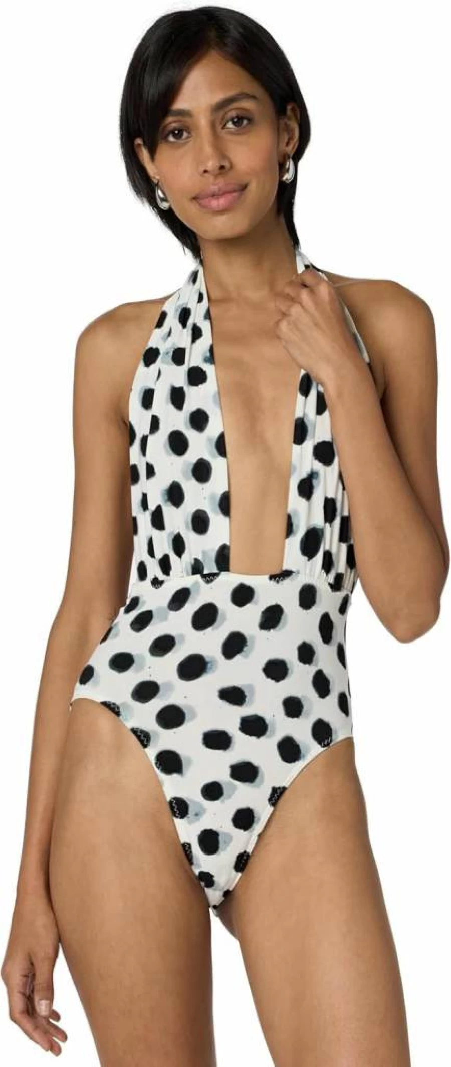 Norma Kamali Women's Cross Halter Mio One Piece Swimsuit