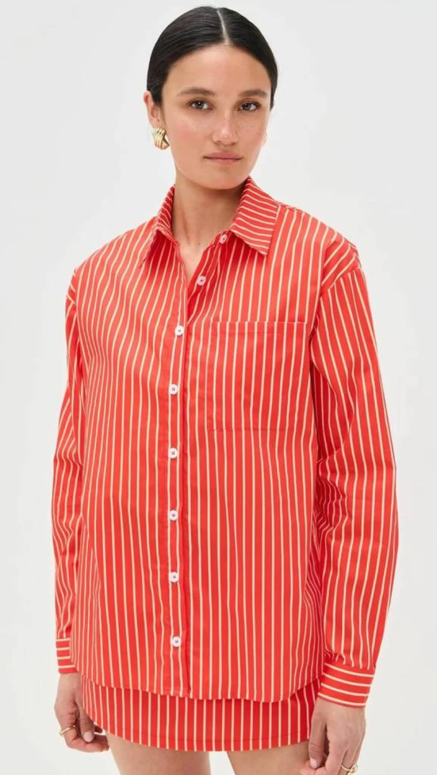 Bailey Rose Women's Stylish Button-Down Shirt - Classic Casual Tops for Women