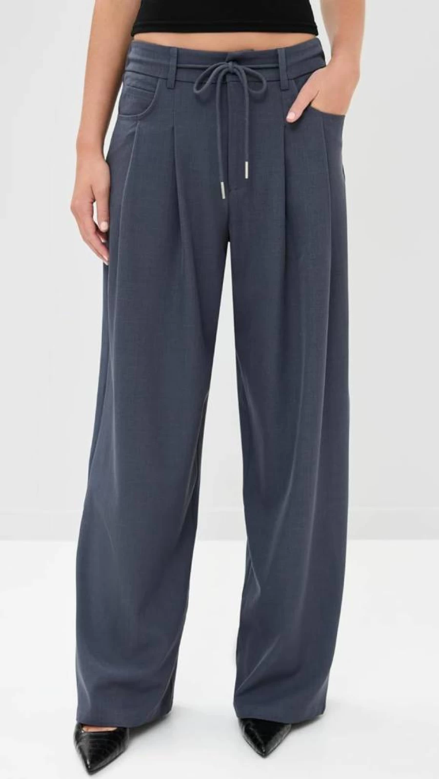 Lioness Women's Slouch Tie-Up Pants - Stylish High-Waisted Casual Trousers for Women