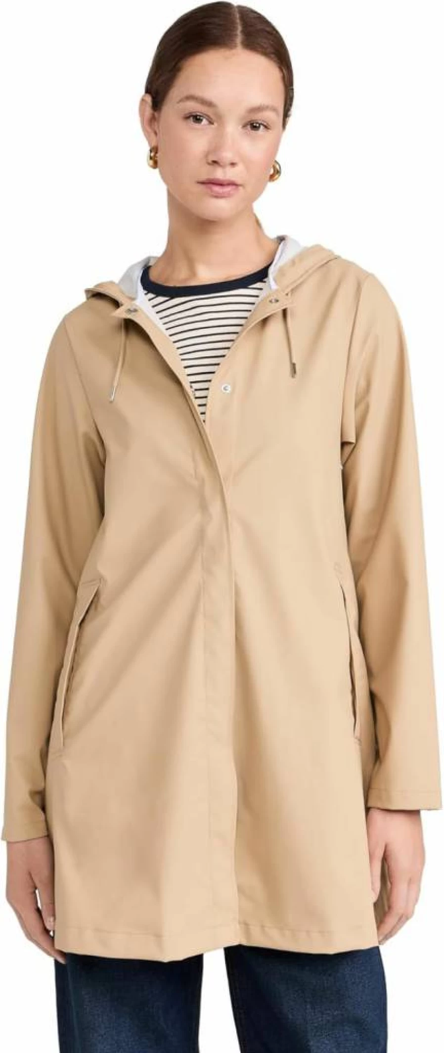 RAINS Women's A-Line Waterproof Jacket - Lightweight Raincoat for Women