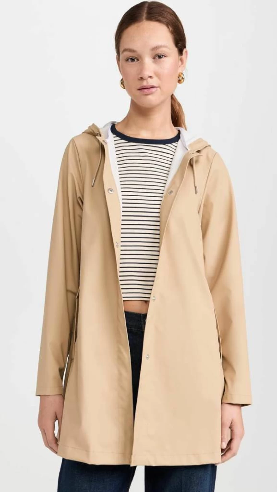 RAINS Women's A-Line Waterproof Jacket - Lightweight Raincoat for Women